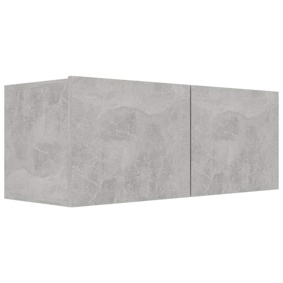 Set de muebles de TV 6 pzas madera contrachapada gris