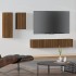 Set de muebles para TV 4 pzas madera contrachapada marrón
