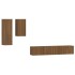 Set de muebles para TV 4 pzas madera contrachapada marrón
