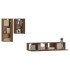 Set de muebles para TV 4 pzas madera contrachapada marrón