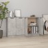 Aparadores 2 uds madera contrachapada gris hormigón 60x30x70