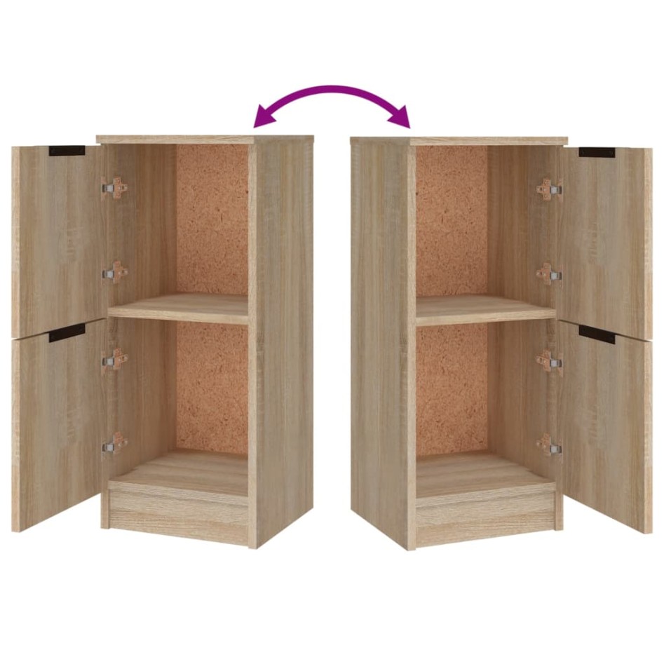 Aparadores 3 piezas madera contrachapada color roble