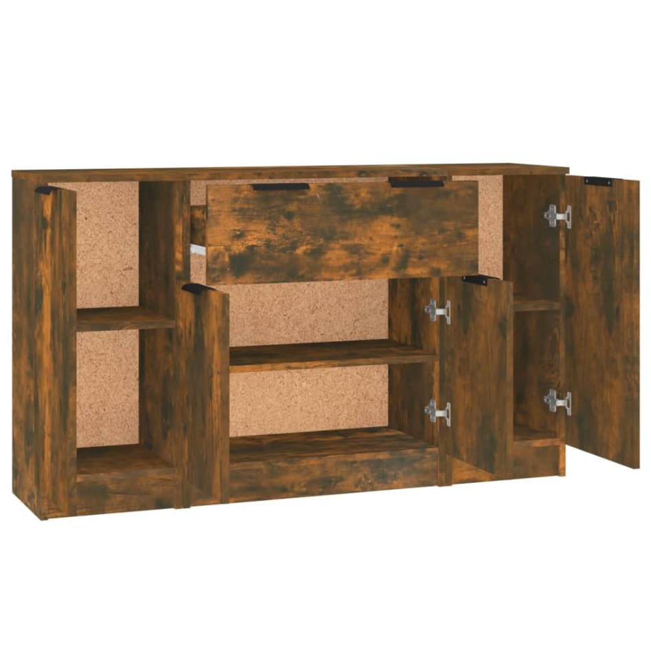 Aparadores 3 piezas madera contrachapada roble