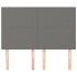 Cabeceros 4 unidades tela gris oscuro 72x5x78/88