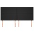 Cabeceros 4 unidades de cuero sintético negro 90x5x78/88