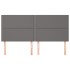 Cabeceros 4 unidades de cuero sintético gris 80x5x78/88