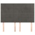 Cabeceros 4 unidades terciopelo gris oscuro 72x5x78/88