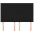 Cabeceros 4 unidades tela negro 72x5x78/88