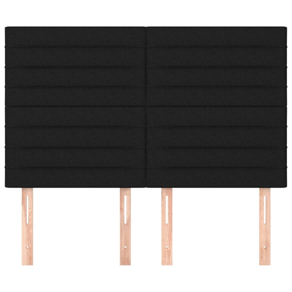 Cabeceros 4 unidades tela negro 72x5x78/88