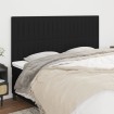 Cabeceros 4 unidades de tela negro 100x5x78/88 cm