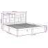Estructura de cama de madera maciza de pino negra 200x200