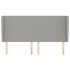 Cabecero con orejas de tela gris claro 163x23x118/128