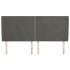 Cabecero con orejas de terciopelo gris oscuro 203x23x118/128