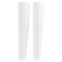 Cabecero con orejas cuero sintético blanco 203x23x118/128