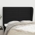 Cabecero con orejas de tela negro 147x23x118/128
