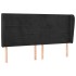 Cabecero con orejas de terciopelo negro 203x23x118/128