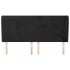 Cabecero con orejas de terciopelo negro 203x23x118/128