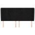 Cabecero con orejas de terciopelo negro 203x23x118/128