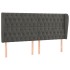 Cabecero con orejas de terciopelo gris oscuro 203x23x118/128