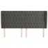 Cabecero con orejas de terciopelo gris oscuro 203x23x118/128