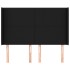 Cabecero con orejas de tela negro 147x16x118/128