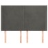 Cabecero con orejas de terciopelo gris oscuro 147x16x118/128