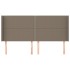 Cabecero con orejas de tela gris taupe 163x16x118/128