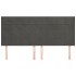 Cabecero con orejas de terciopelo gris oscuro 203x16x118/128