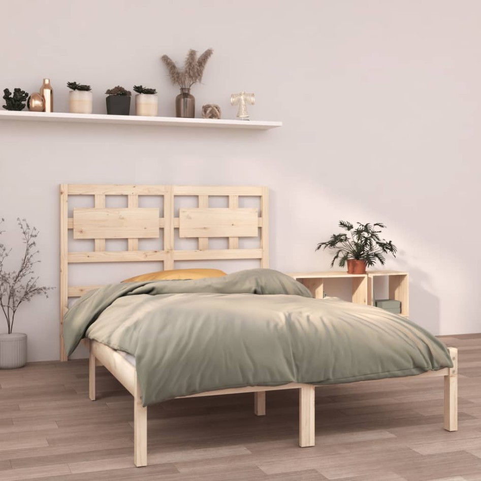 Estructura de cama madera maciza 150x200