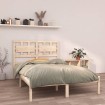 Estructura de cama madera maciza 150x200 cm