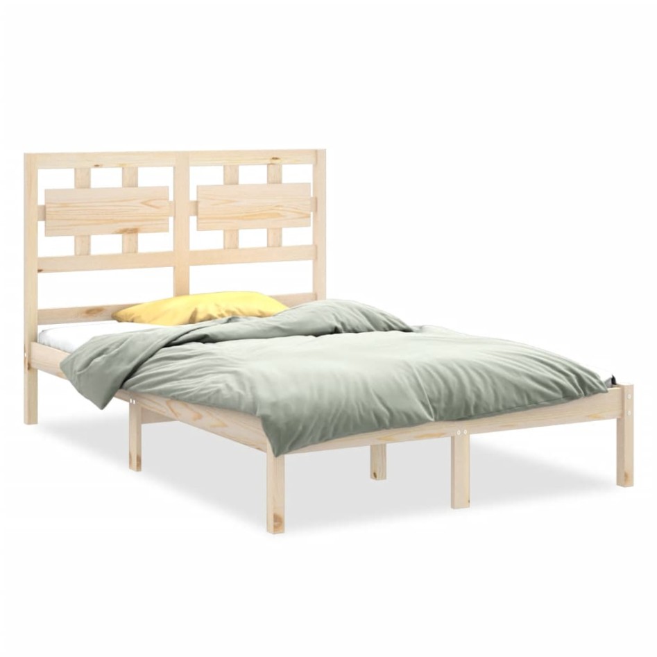 Estructura de cama madera maciza 150x200
