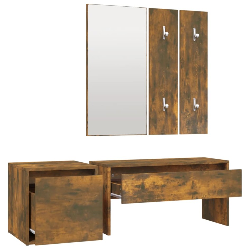 Set de muebles de recibidor madera contrachapada roble