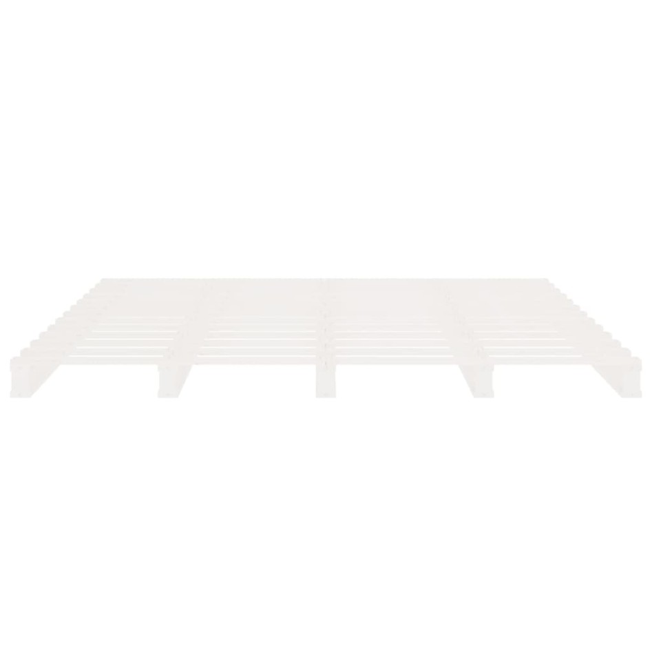 Estructura de cama madera maciza de pino blanco 120x200