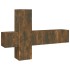Set de muebles de TV 3 pzas madera contrachapada roble