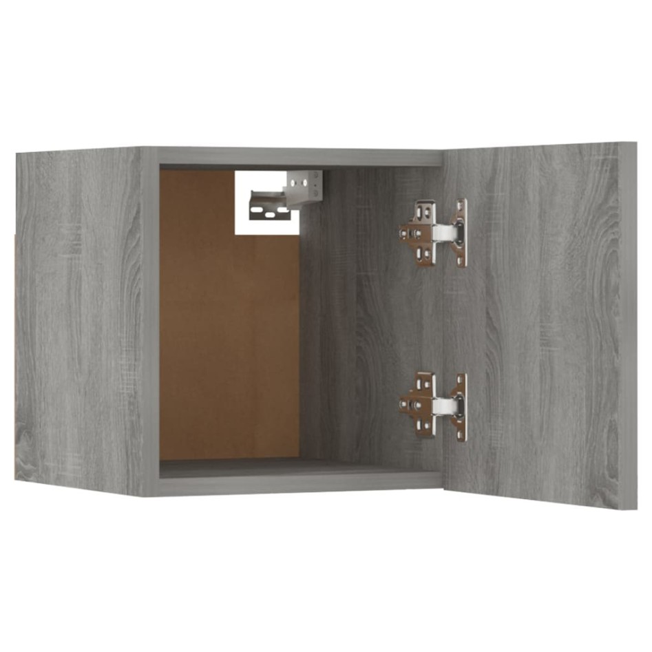 Juego de muebles de pared para TV contrachapado gris