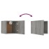 Juego de muebles de pared para TV contrachapado gris