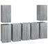 Muebles para TV 7 uds contrachapado gris Sonoma 30,5x30x60
