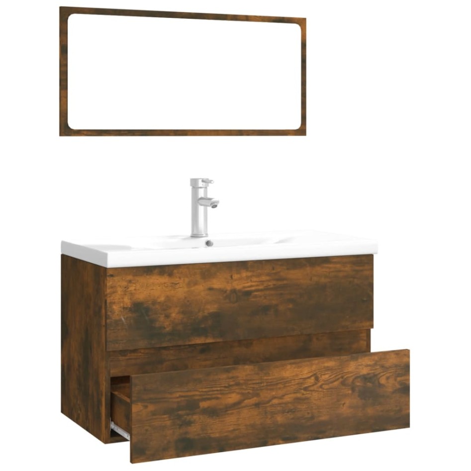 Set de muebles de baño madera contrachapada color roble