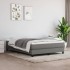 Estructura de cama box spring tela gris oscuro 140x190