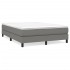 Estructura de cama box spring tela gris oscuro 140x190