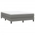 Estructura de cama box spring tela gris oscuro 140x190