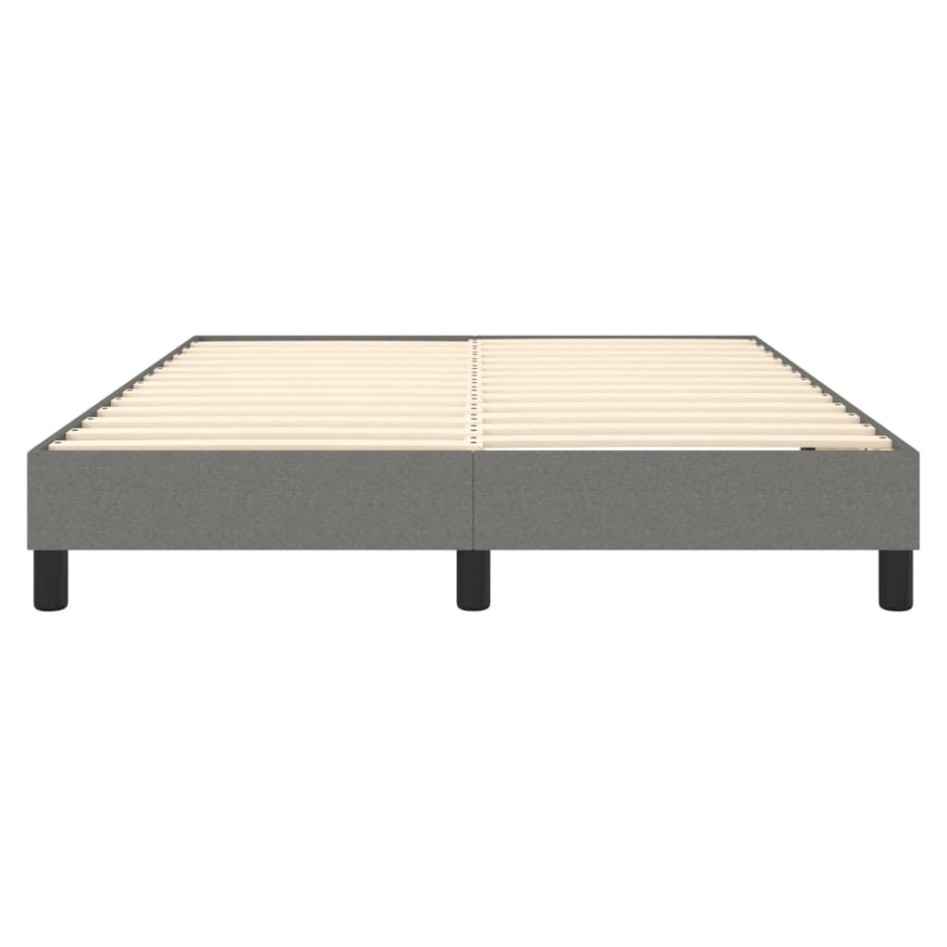 Estructura de cama box spring tela gris oscuro 140x190