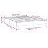 Estructura de cama box spring tela gris oscuro 140x190