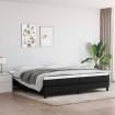 Estructura de cama box spring tela negro 200x200 cm