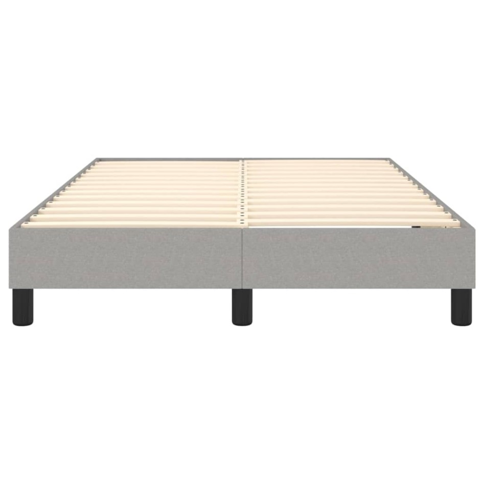 Estructura de cama box spring tela gris claro 120x200