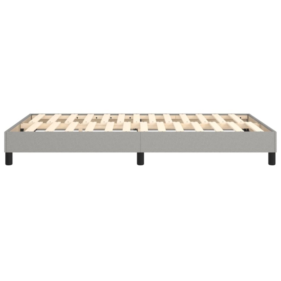 Estructura de cama box spring tela gris claro 120x200