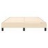 Estructura de cama box spring tela color crema 140x200