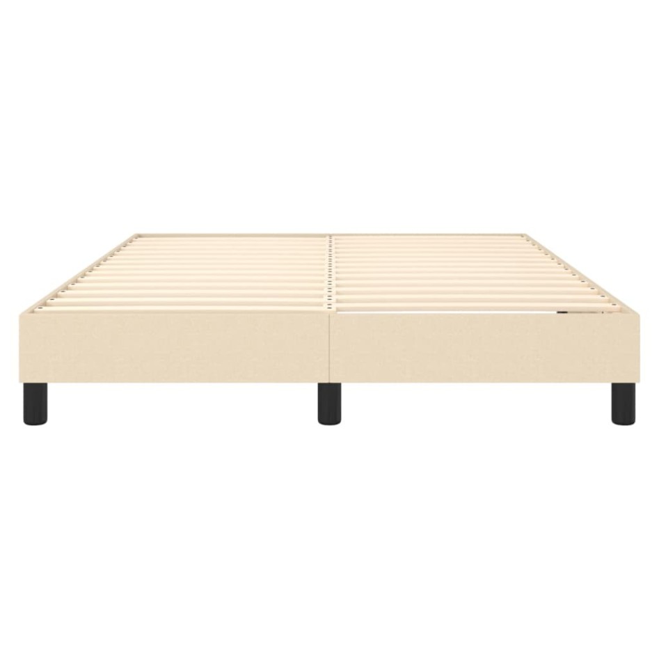 Estructura de cama box spring tela color crema 140x200