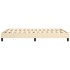 Estructura de cama box spring tela color crema 140x200