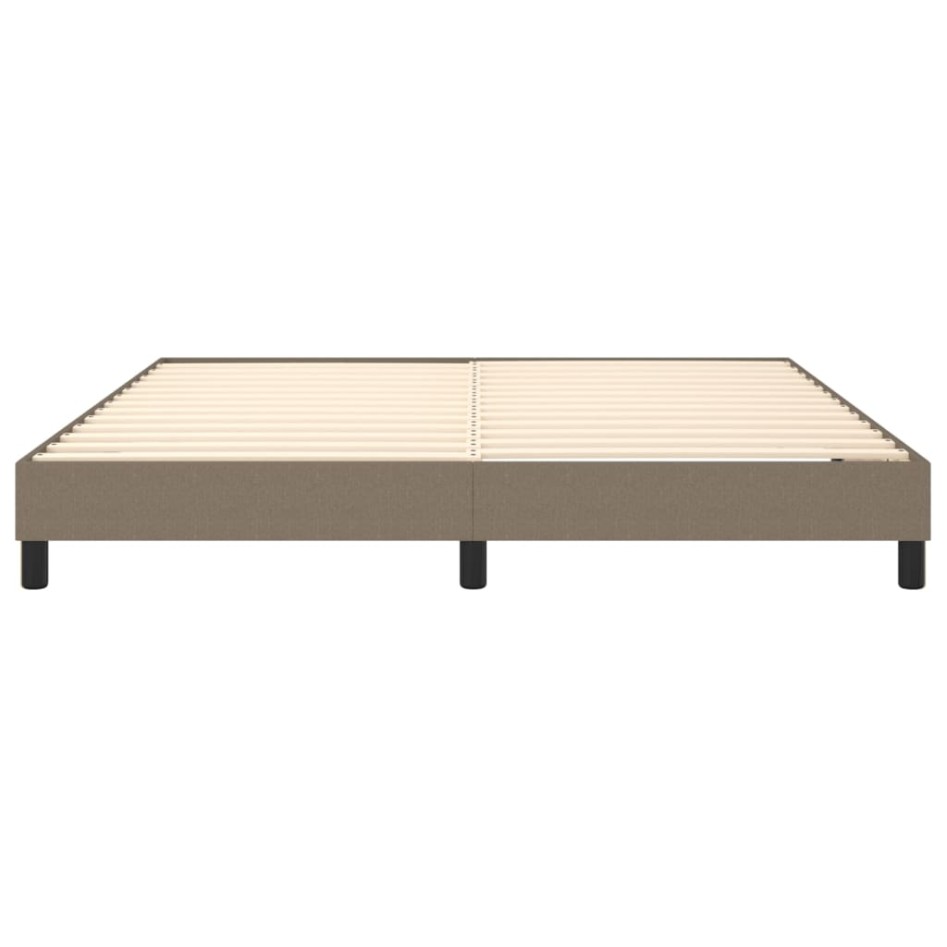 Estructura de cama box spring tela gris taupe 160x200